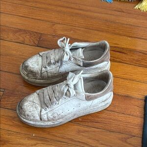 Alexander McQueen White and Brown Sneakers